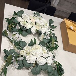 2 Elegant White wedding Florals with Greenery